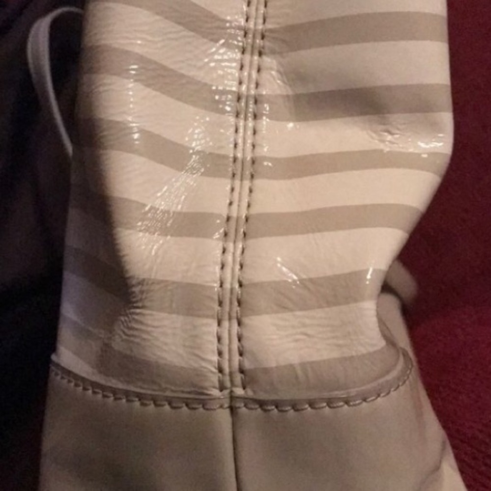 Kate Spade Striped Shoulder Bag with Chain Straps - Picture 7 of 7